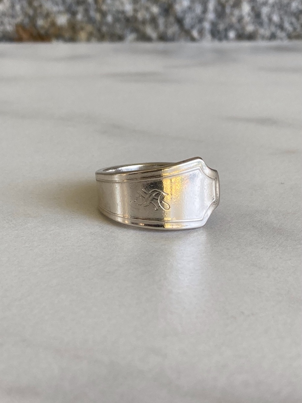 Size 11.5 Birks Regency Plate Cutlery Spoon Ring Men’s / Women’s Signet Style